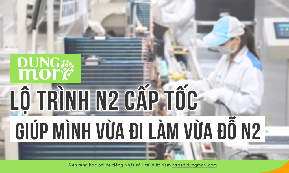 Vừa đi làm vừa đỗ N2 nhờ lộ trình học N2 cấp tốc của Dũng Mori