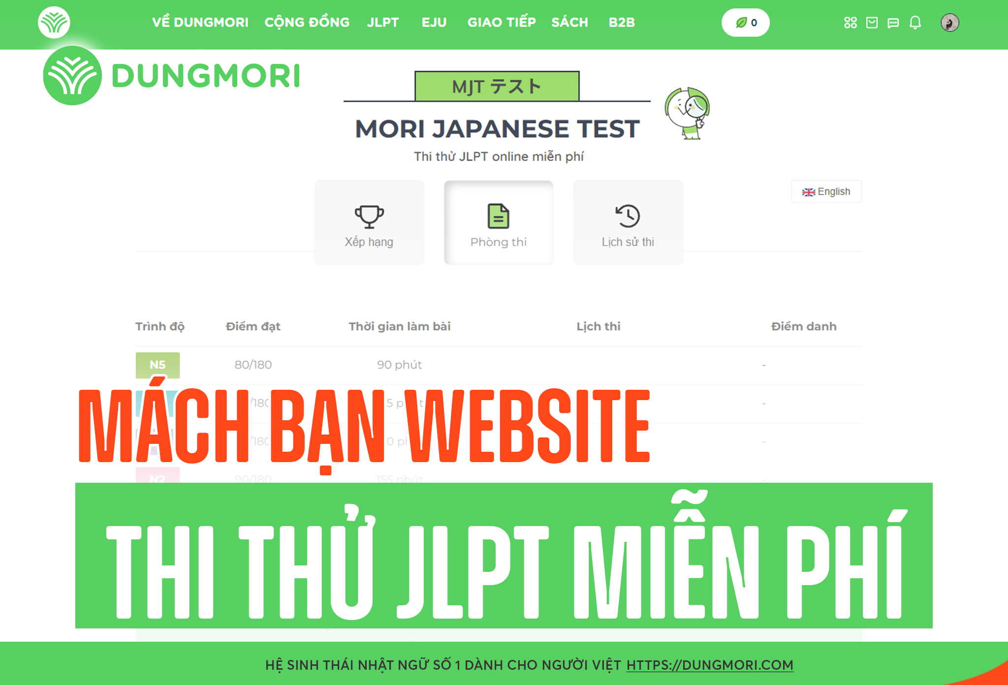 Mách bạn Website thi thử JLPT miễn phí